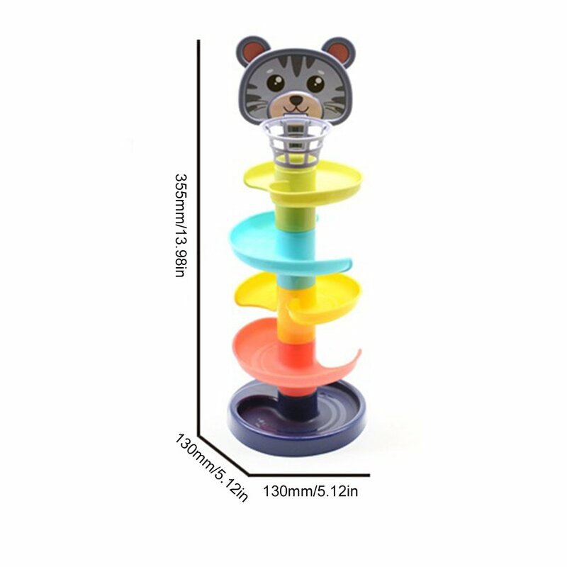 Infant Stacking Toys Early Learning Toys Puzzle Early Education Track Ball Jigsaw Stacking Geometry Shape Building Ball Tower