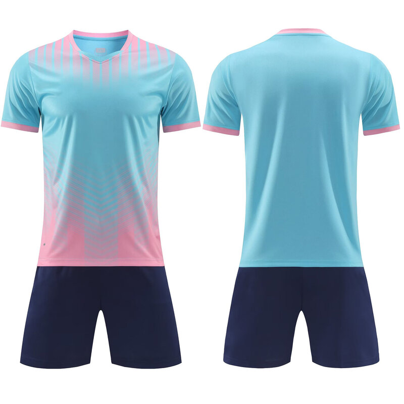 Jersey de treinamento de futebol personalizado para adultos e crianças Uniforme de futebol Logotipo personalizado Conjuntos de roupas de futebol Manga curta DIY