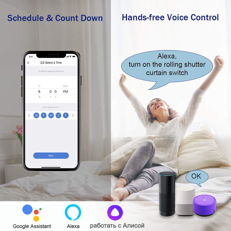 IsFriday Blind WiFi Curtain Switch Tuya Electric Rolling Shutter 433MHz RF Remote Control Smart Life App For Google Home Alexa