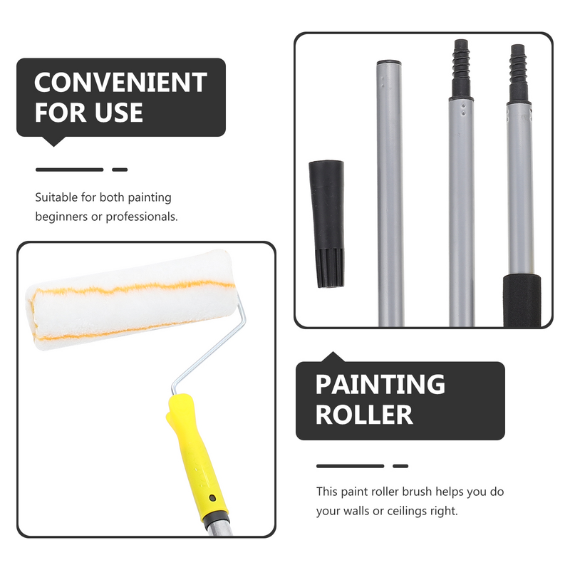 Lengthen Detachable Roller Brush Rollers Professional Paint Fiber Home Accessory