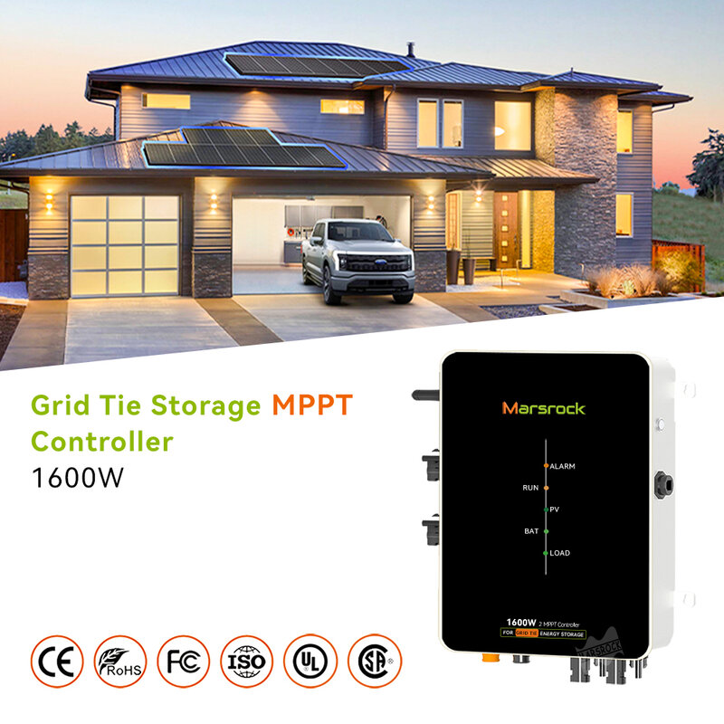 Contrôleur de charge MPPT pour panneaux solaires, système d'énergie solaire, gestion de l'énergie, peut être directement connecté aux panneaux solaires, 1600W