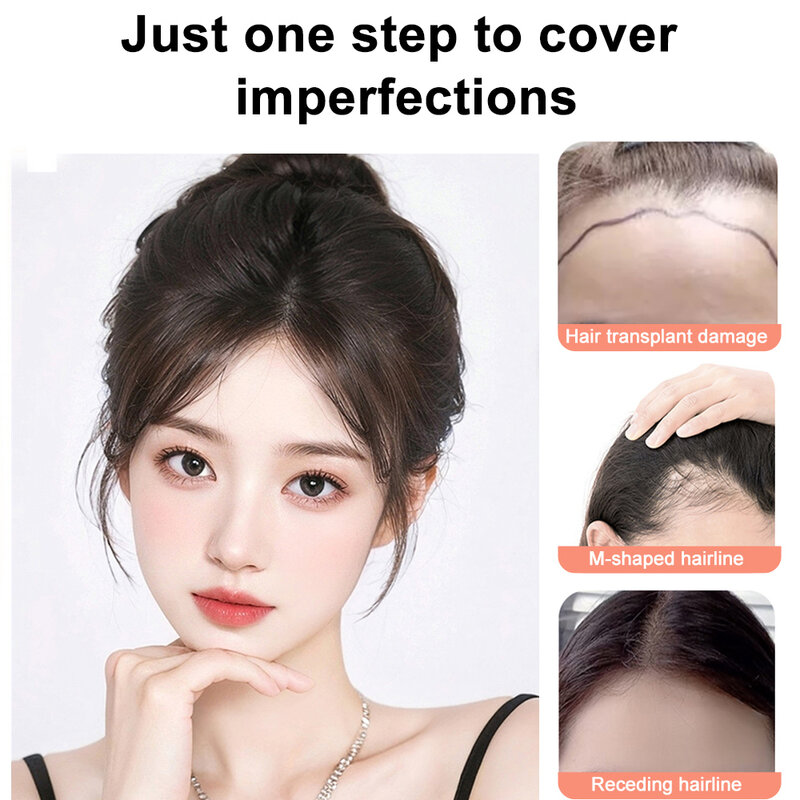 Human Baby Hair Bangs 100% Real Human Hair Piece for Women Clip on Bangs 360° 3D Cover Wispy Fake Clip in Hair Extensions