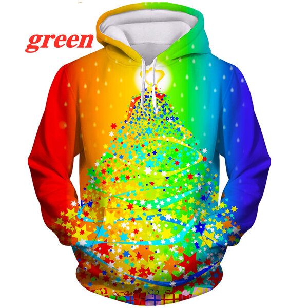 Heißer Verkauf Weihnachten 3D Gedruckt Hoodies Männer/Frauen Casual Sweatshirts Winter Herbst Hoody Lose Outwear Pullover