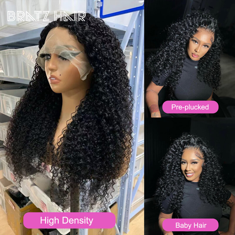 Deep Wave 13x6 HD Transparent Lace Frontal Human Hair Wig Loose Curly 13x4 Lace Frontal Wigs For Women 4x4 5x5 High Density Wig