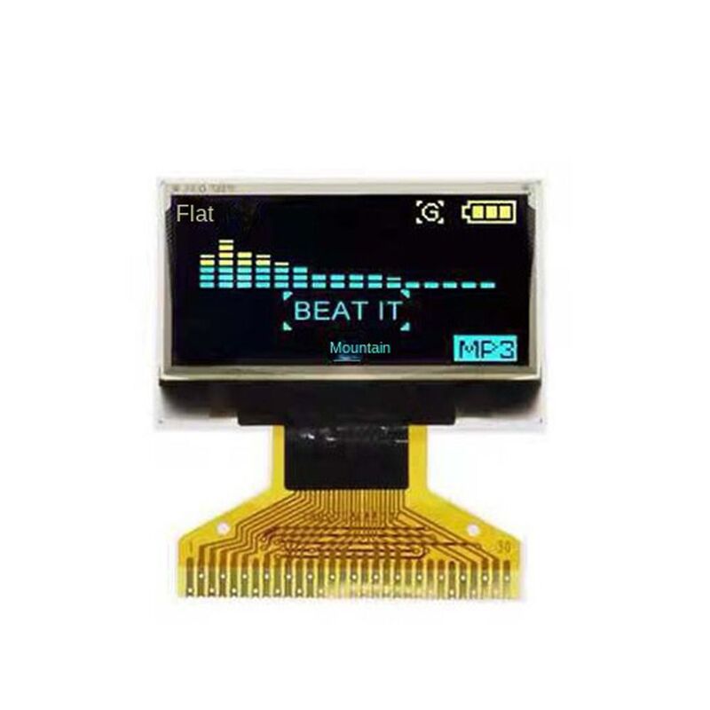 Oksimeter tampilan LCD 0.96 ", papan layar LCD cerdas 30 Pin 128x64 matriks pasif Arduino OLED LCD