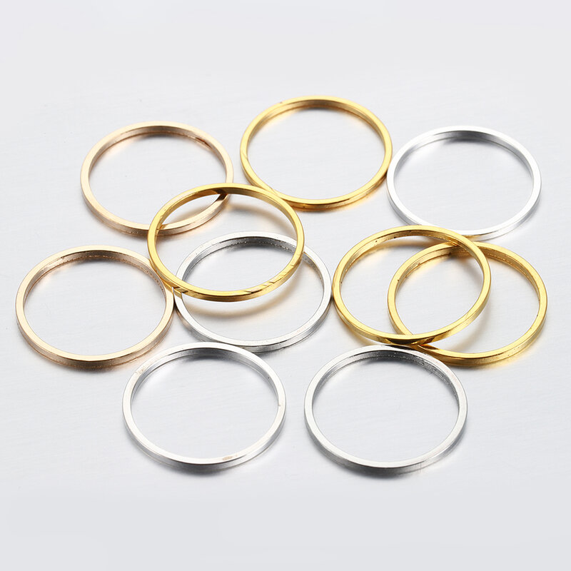 20-50pcs orecchini che fanno 8-40mm cerchi orecchini fili connettori anelli circolari chiusi per gioielli ciondolo fai da te che fanno accessori