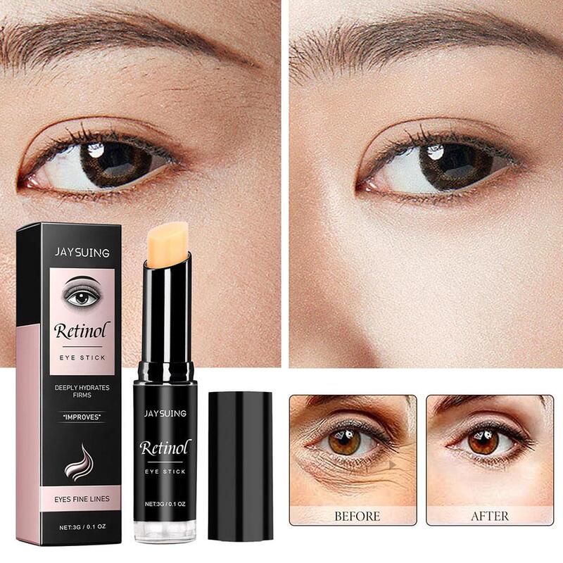 Retinol Eye Cream Stick para mulheres, suavizante oftalmologista, aliviar o inchaço, hidratação profunda, cuidados com a pele, D5N6, 3g