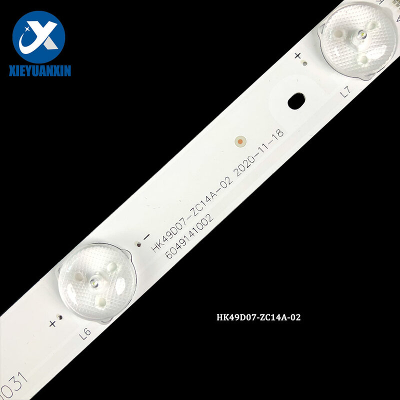 Barra de retroiluminación LED para Tv, accesorio de reparación de Tv de 482mm, 3V, para HK49D07-ZC14A-02 ATA de 49 pulgadas, 10 unidades/juego, LED-49B600 303HK490031 S50PB5000