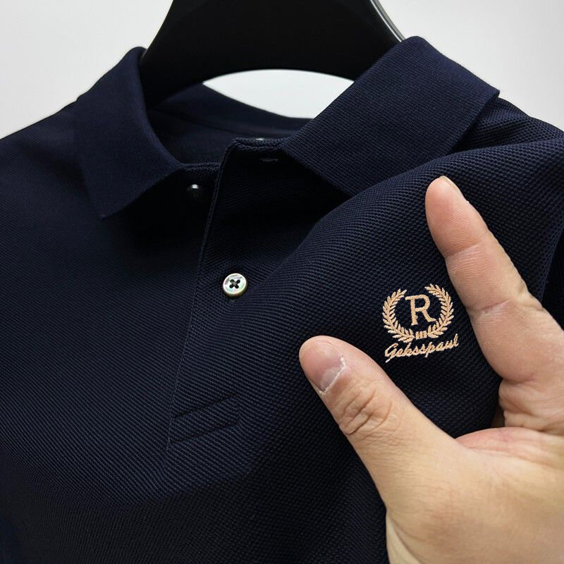 Zomer Nieuw Heren Revers Poloshirt Met Halve Mouwen Mode Casual Zakelijk Geborduurd Poloshirt