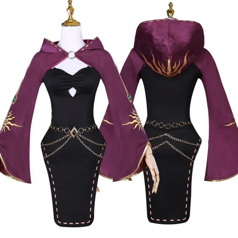 Fiona Gilman Cosplay Kostüm Spiel Priesterin Cosplay Kleid Perücke komplette Set Party Anzug Halloween Karneval Uniform