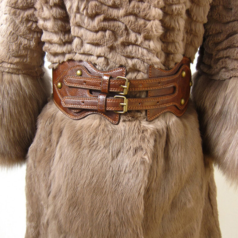 Cintura larga elástica de agulha dupla feminina, jaqueta de couro europeia e americana, para viagem de negócios, lazer