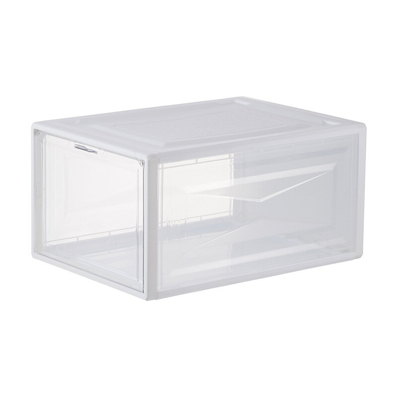 New shoe box magnetic suction side open transparent storage box sports shoes display cabinet can be from the wall shoe cabinet