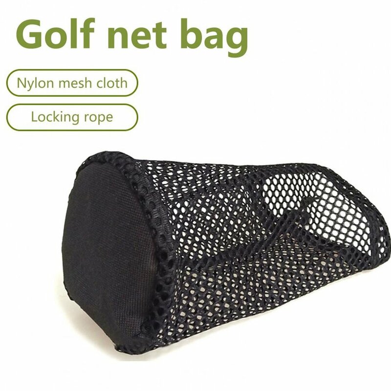 Bolsa de golfe para 48 bolas acessórios de golfe de náilon malha saco de golfe cordão cordão fechamento bola de golfe saco de malha