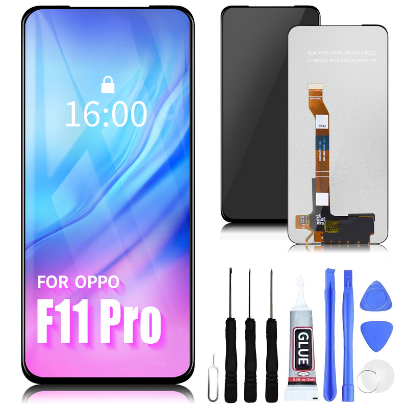 6.53" For Oppo F11 Pro LCD Display Touch Screen Digitizer For F11Pro CPH1969 CPH2209 CPH1987 LCD Replacement Parts