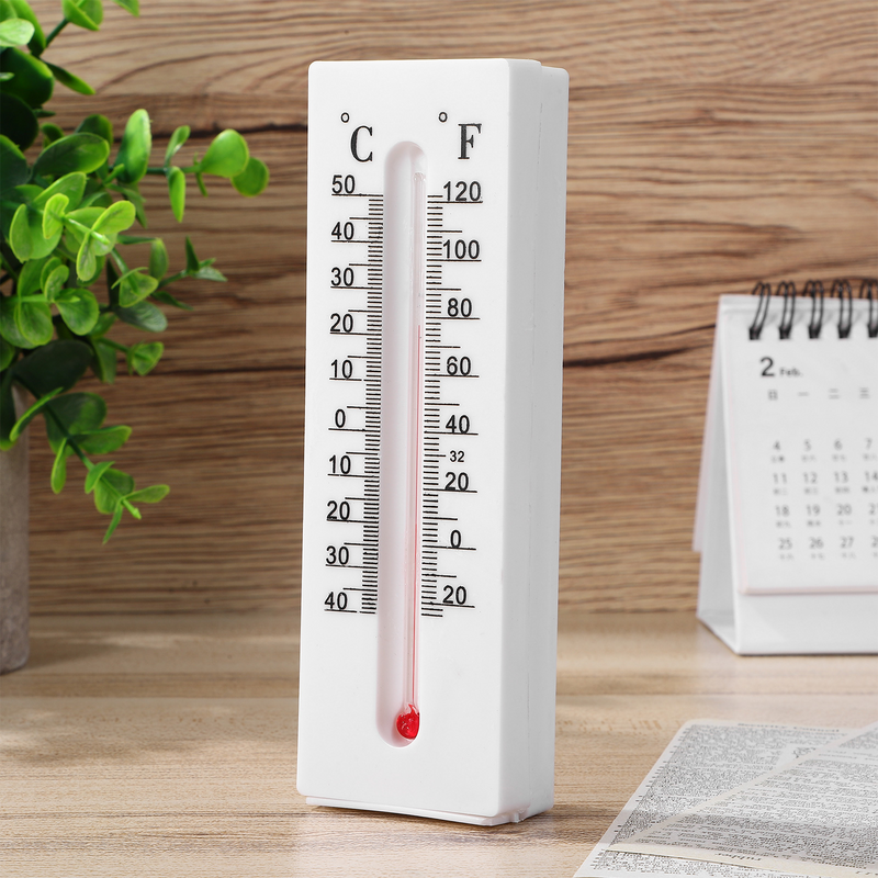 Termometer dinding vertikal, alat pengukur suhu tubuh luar kunci Hider pemegang dalam dan luar ruangan untuk rumah