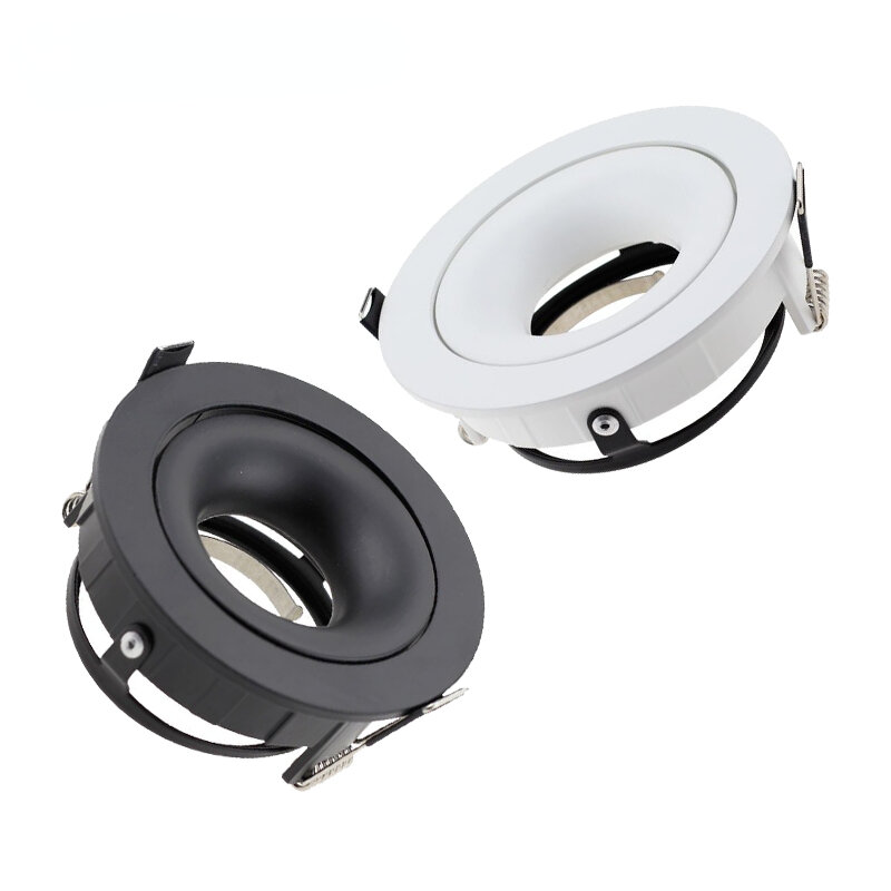 Ceiling Lamps Holder GU10 Socket or MR16 Base LED Black White Recessed No Adjustable Spot and Halogen Built-in Spot Lights