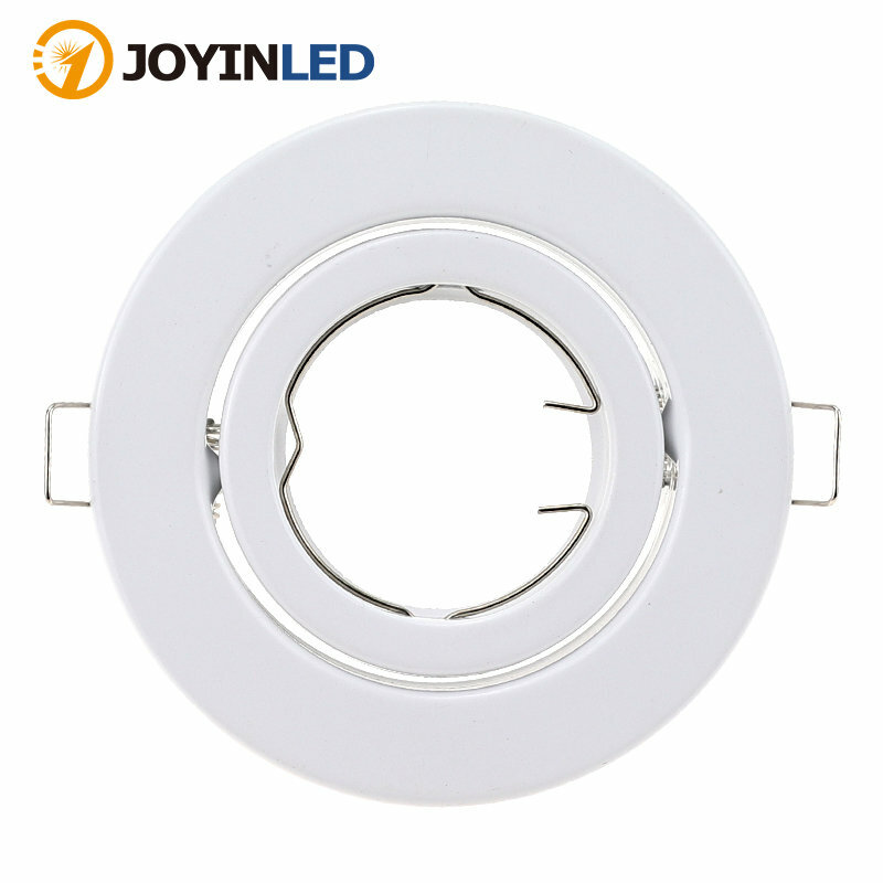 2 sztuk wysokiej jakości okrągłe regulowane Downlight LED żarówki wymienne GU10 MR16 okucia wpuszczone w sufit światło punktowe ramki oprawa