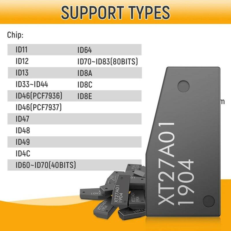 Xhorse VVDI Super Chip 5/10/50pcs XT27A01 for ID40/43/46/47/48/49/4C/4D/4E/8A/8C/8E/T3 7935/7937/7946/7947 Universal Key Chip