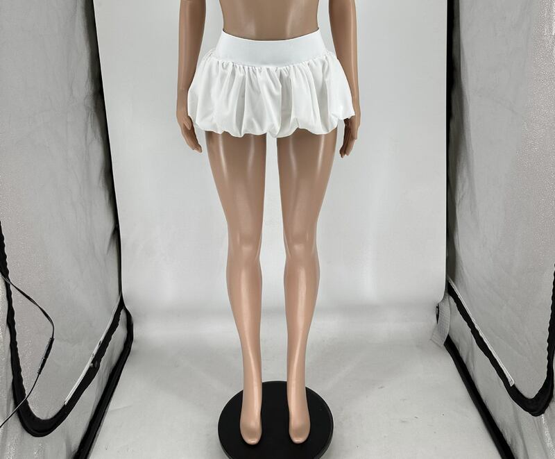 Puff Mini Skirt Cute Sexy Dress Y2K Streetwear 2024 Women Fashion Summer Clothes High Waist Pencil Short Bubble Pleated Skirts