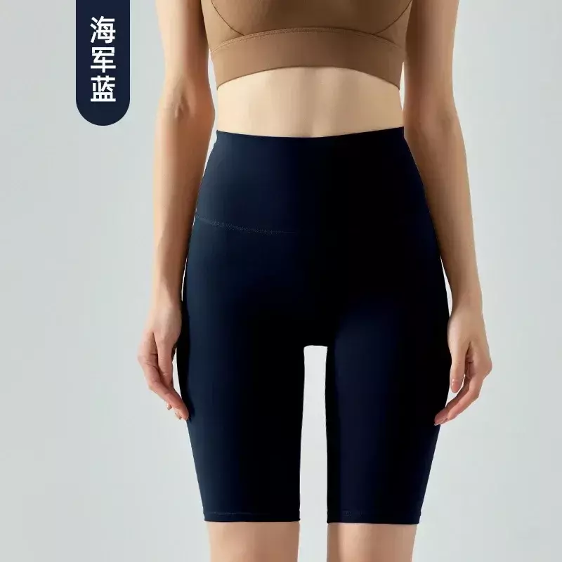 New High Waist Hip Yoga Pants Waist Pocket Fitness Cycling Pants Running Skinny Yoga Shorts.