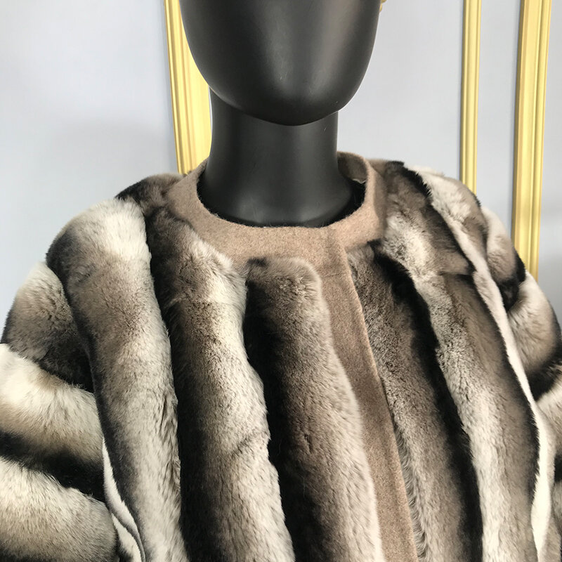 اقتصاص معطف الفرو الإناث الخريف الشتاء سترة الموضة الدافئة الياقة المستديرة أنيقة للتخصيص