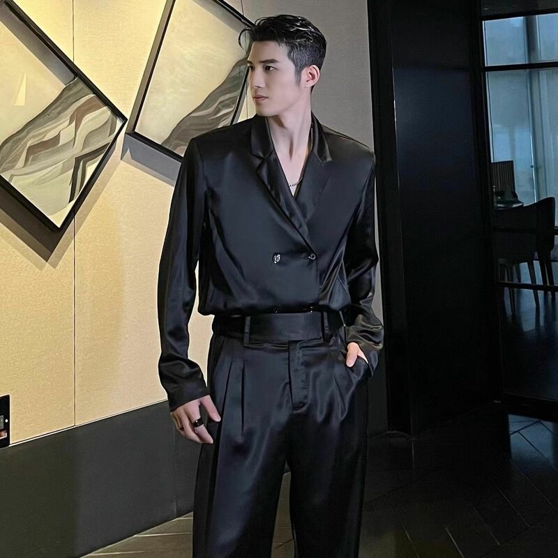 2-A19 2023 spring and summer new high-quality yuppie niche high-end casual andtile temperament suit suit for men