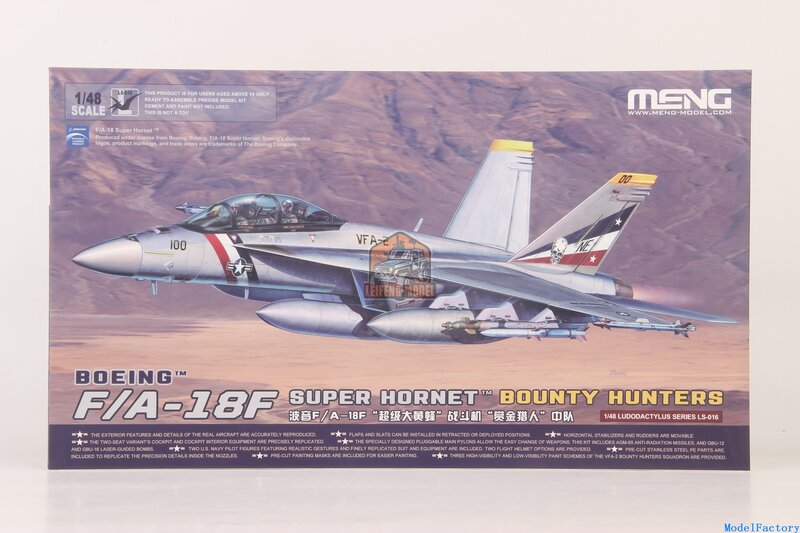 MENG LS-016 scala 1/48 F/A-18F Super Hornet "Bounty Hunters" aereo assemblare Kit modello