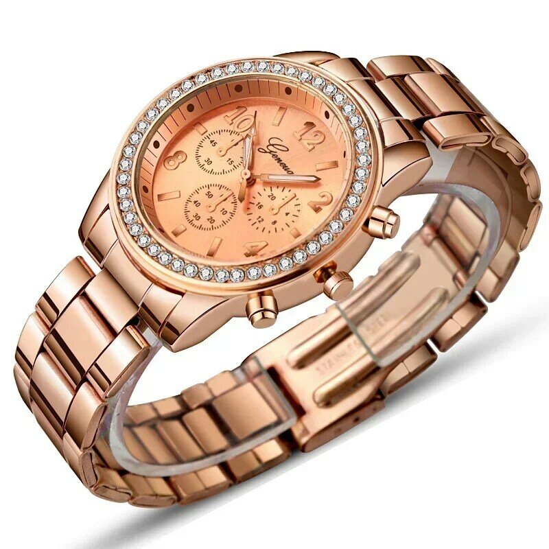 Women Quartz Crystal Luxury Watch Feminino Relogio Bracelet Wristwatch Casual Reloj Gold/Silver Mujer Bayan Kol Saati