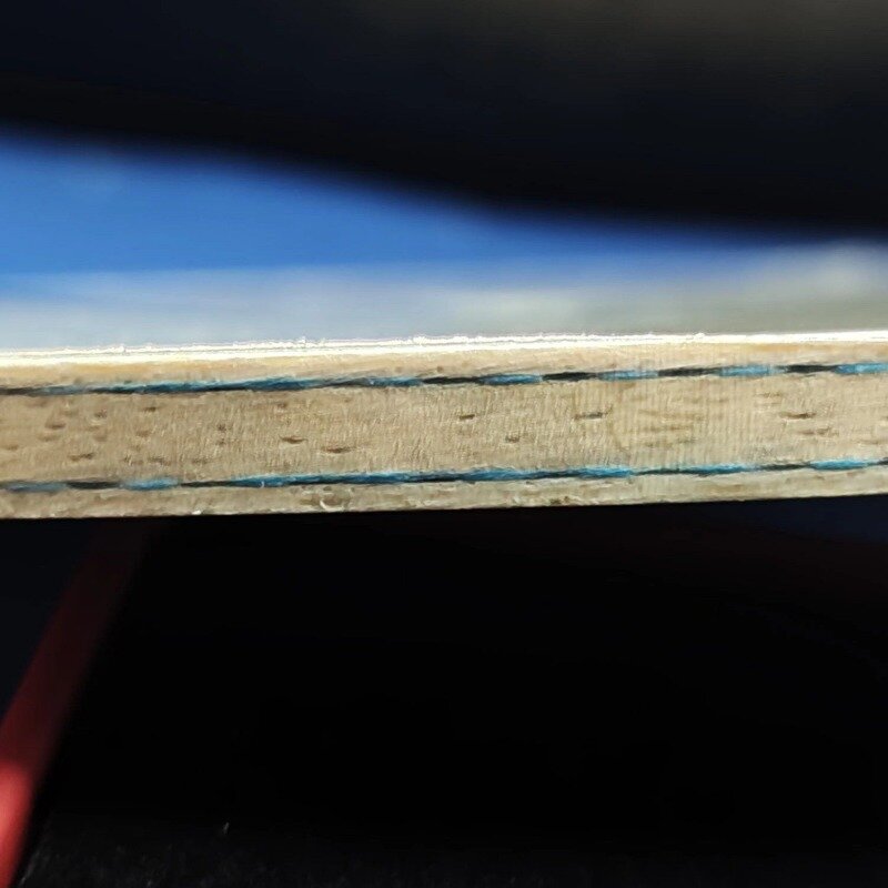 DHS-سباق الملك ACB كرة تنس الطاولة مع المدمج باللون الأزرق والأسود ، شريط الكربون العطري ، مربع على اللوحة السفلية