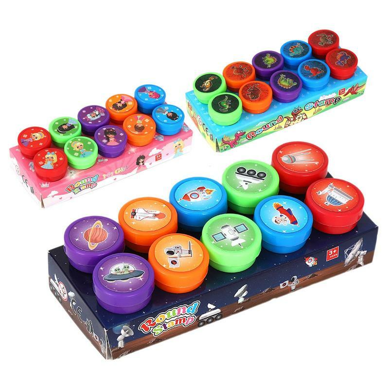 Kids Assorted Stamps set Self-Ink Stamps Children Party Favor Treasure Box Prize Classroom Easter Egg Stuffers Toys gift