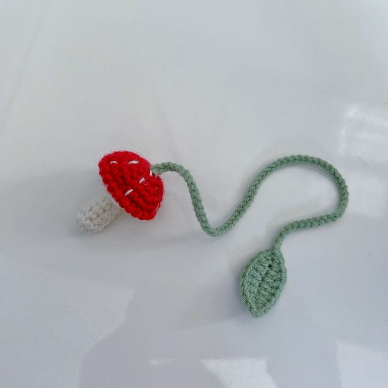 3D simpatici funghi foglie segnalibri fatti a mano a maglia Clip di libro impaginazione segno per i lettori amanti dei libri regali personalizzati unici