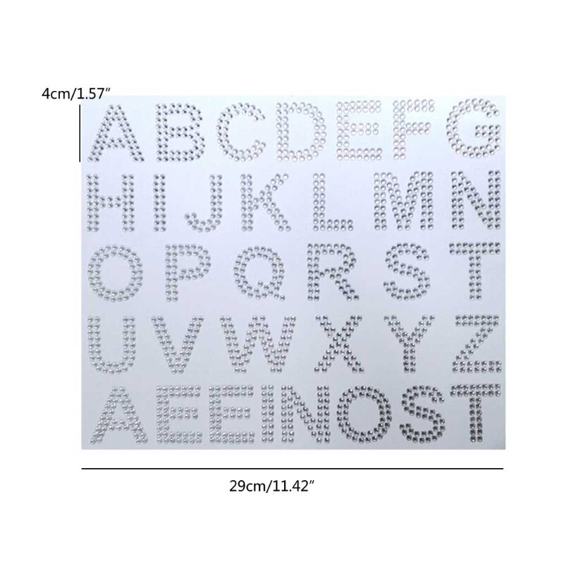 Wyczyść błyszczące litery alfabetu diamentowe kamienie szlachetne 3D Craft naklejka do albumu 1,57 cala brokat Diamante sztyft
