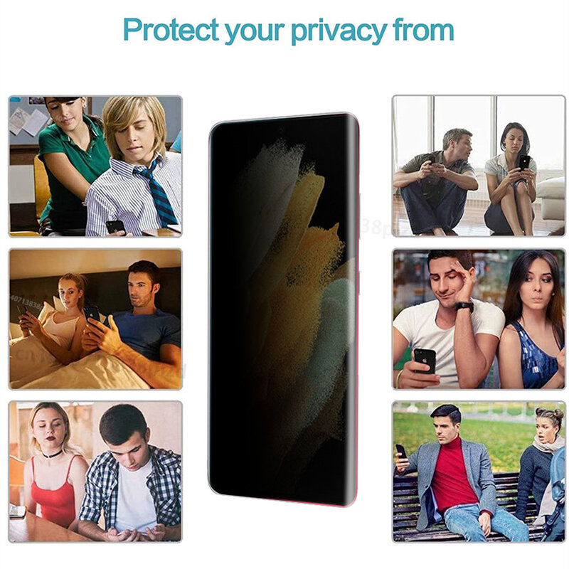 Matte Ceramic Privacy Film For Samsung Galaxy S24 S23 S22 S21 S20 Plus Ultra Anti-Spy Screen Protectors Note 20 10 9 S10 FE 5G