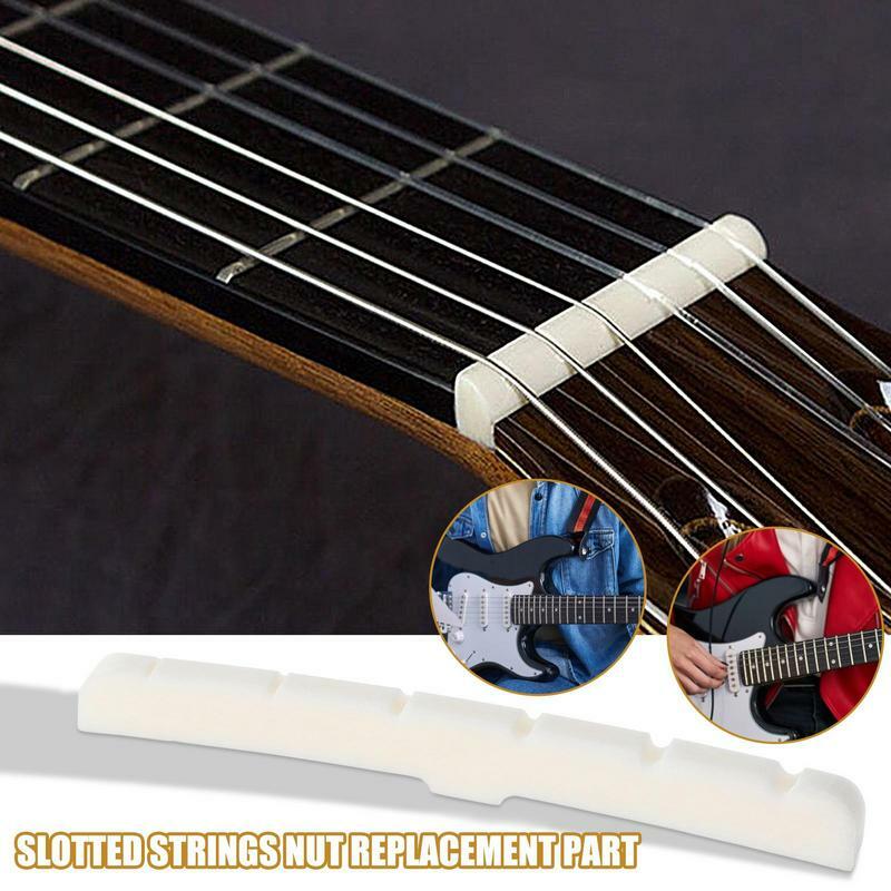 1/3 Pcs dadi per chitarra elettrica vero dado osseo scanalato stringa superiore corde per cuscino dado parte di ricambio per molte chitarra diverse