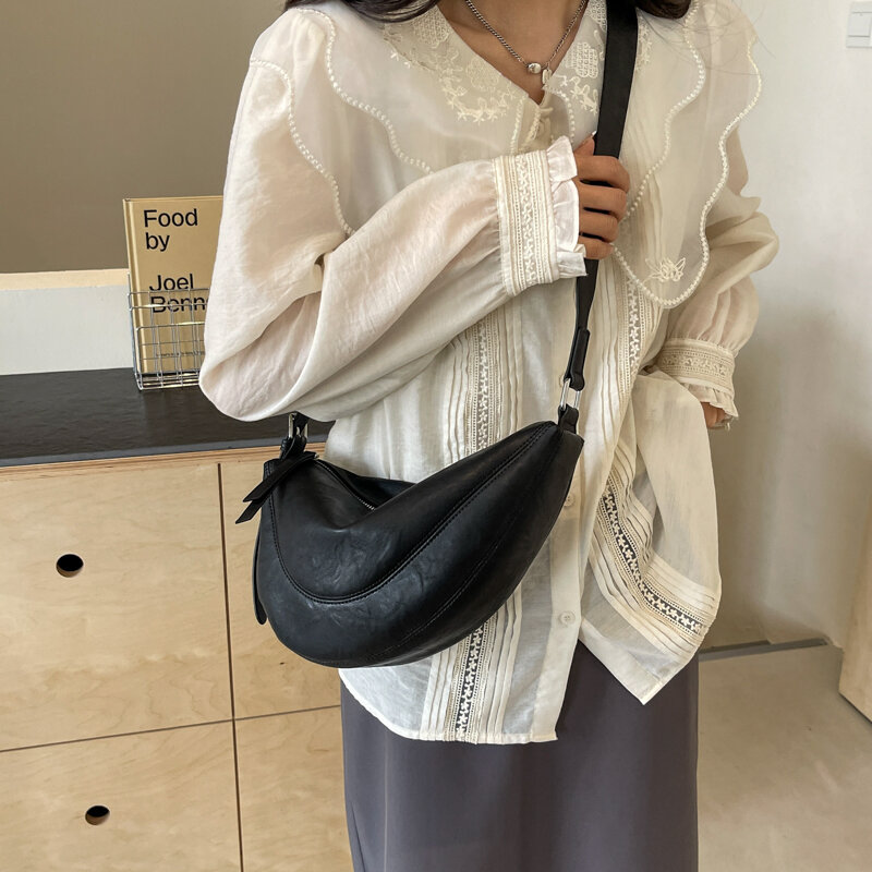 Kleine pu Leder Umhängetaschen für Frauen 2024 y2k koreanische Mode weibliche Trend Umhängetasche Dame schwarze Handtaschen und Geldbörsen