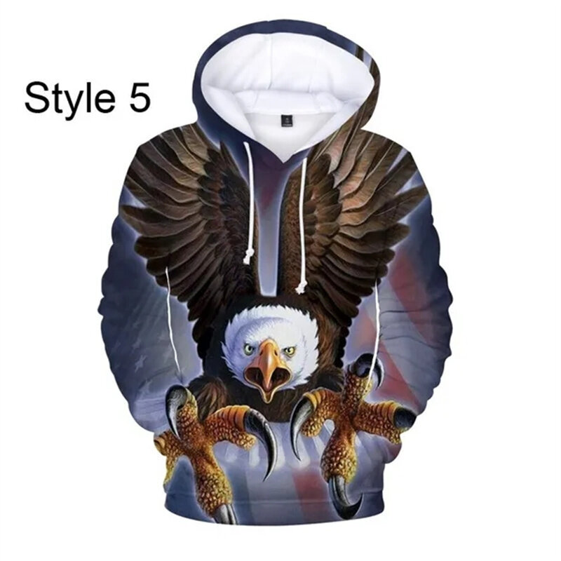 New Eagle Graphic Hoodies For Men 3D Spiritual Totem Eagle Printed New In Hoodies & Sweatshirts Kid Cool Streetwear Pullover Top