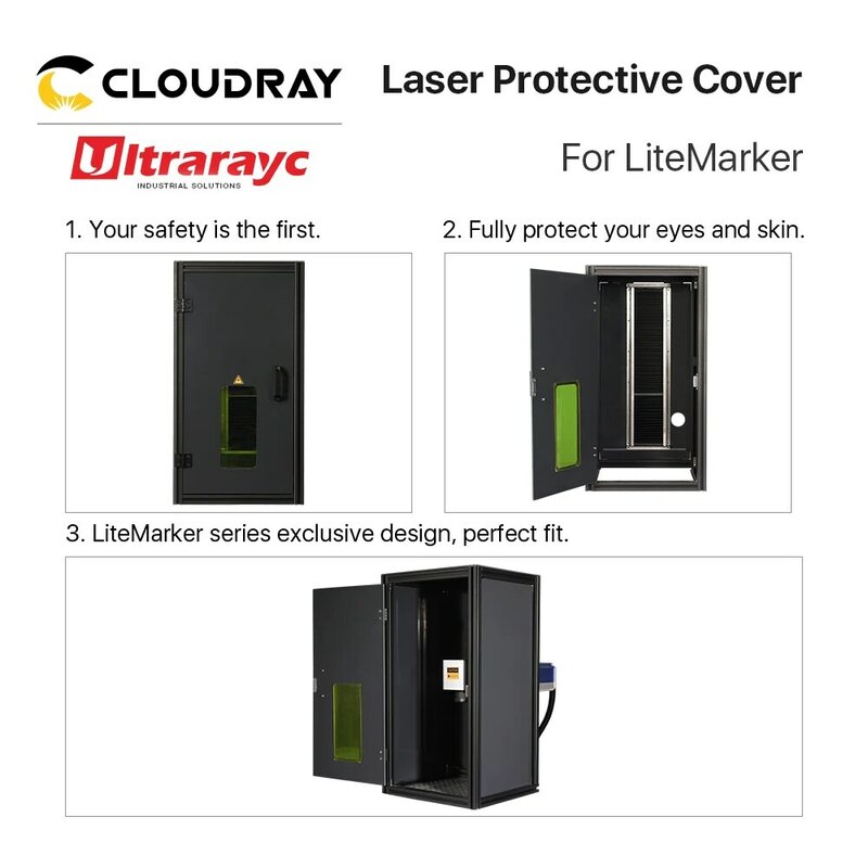 Penutup pelindung Ultrarayc untuk penutup mesin penanda Laser UV serat 1064nm untuk melindungi LiteMarker angkat 500/800