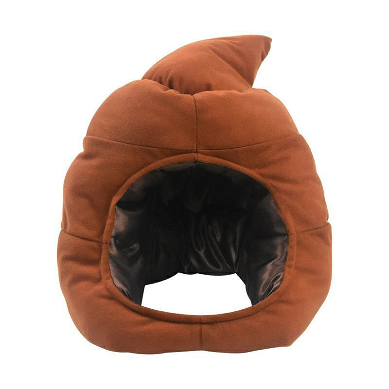 Creative Cute Shit Shape Plush Hat Stuffed Toy Funny Fake Poop Full Headgear Cap Gag Gift Cosplay Party Photo PropsCreative Cute