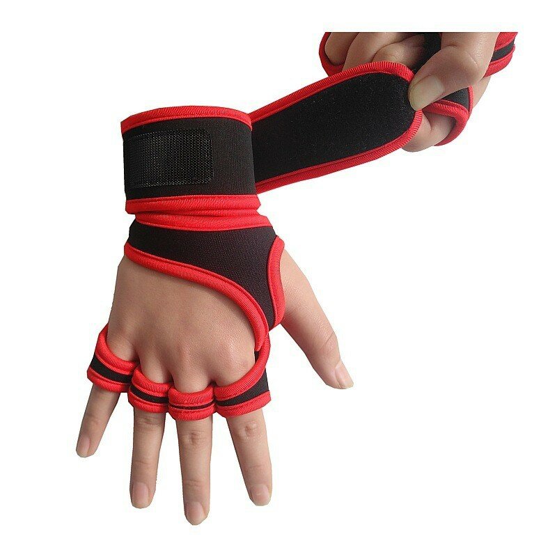 Fitness handschuhe Handgelenks chutz greifen Silikons chutz Anti-Hornhaut schutz Handfläche halbe Finger entblößen Finger Gewichtheben
