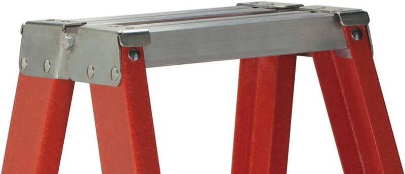 Louisville Ladder 6-Feet Fiberglass Twin Front Ladder, 375-Pound Duty Rating, FM1406HD , Red  ladder for home With its capacity