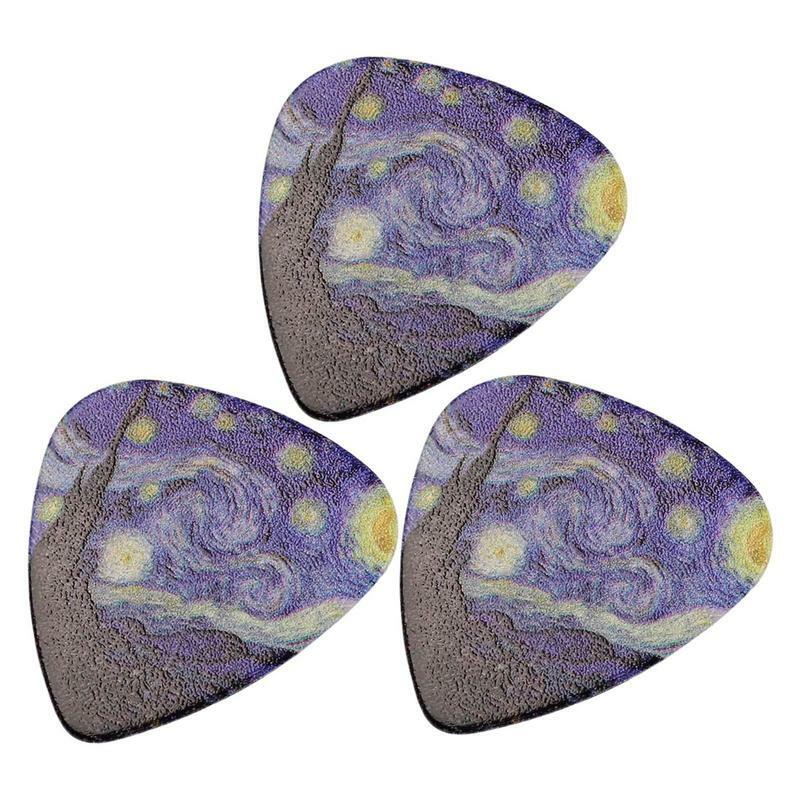 Guitar Pick Thin Medium And Heavy Picks Set With Artistic Star Sky Design Guitar Pick For Bass Acoustic Guitar Electric Guitar