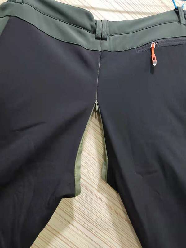 Łatwe otwieranie zamek błyskawiczny w kroczu jesienno-zimowych męskich spodnie do wędrówek pieszych Softshell wodoodporne wiatroszczelne spodnie sportowe wędrówki