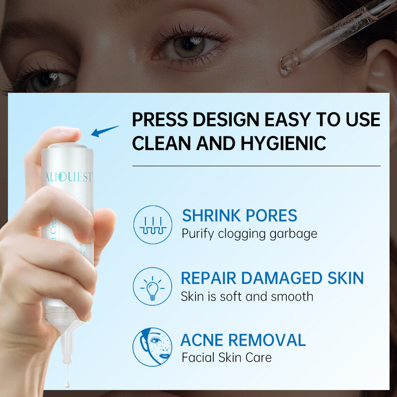 AUQUEST-crema Facial para acné, ácido salicílico, eliminador de espinillas y acné, blanqueador, Alisador, cuidado de la piel Facial
