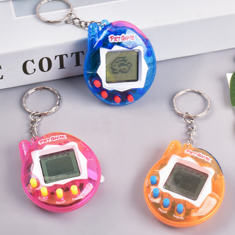 Tamagotchi Eletrônico Transparente, 90S, Nostálgico, 168 Pets em Um, Virtual Cyber Digital Pet, Pixel Funny Play Toys, 3Pcs