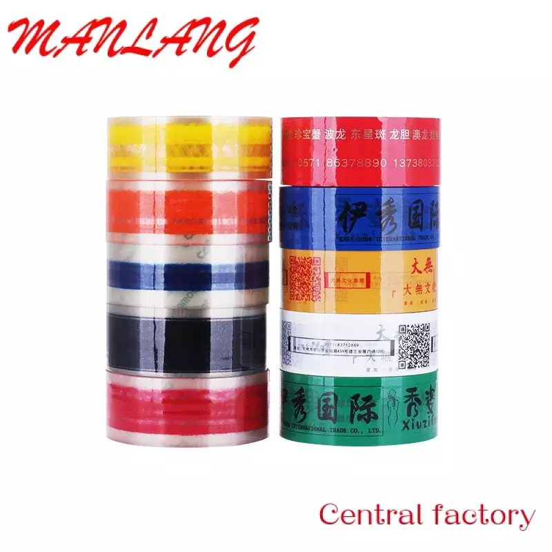 Custom Private high quality custom adhesive tape black shipping packaging tape with logo printed