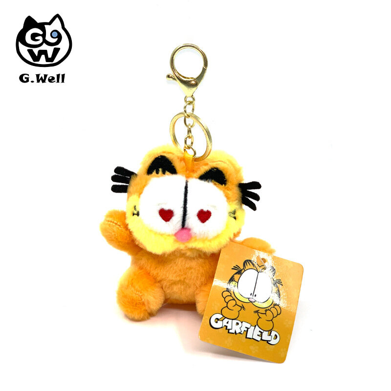 سلسلة مفاتيح لعبة قطيفة من Garfield ، رسوم متحركة كرتونية ، قلادة حقيبة كاواي ، هدية مجوهرات