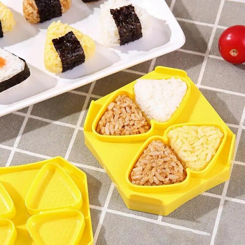 Triângulo onigiri molde diy sushi maker kit sushi ferramenta que faz a máquina rolo arroz sushi carne rolando acessórios da cozinha gadget