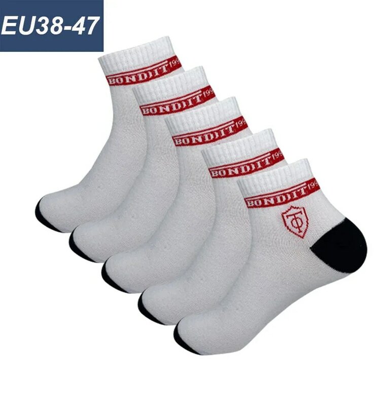 5 Pairs Men High-quality Summer Sports Socks Thin Solid Color Breathable Comfortable Wear-resistant Large Size Socks EUR 42-47