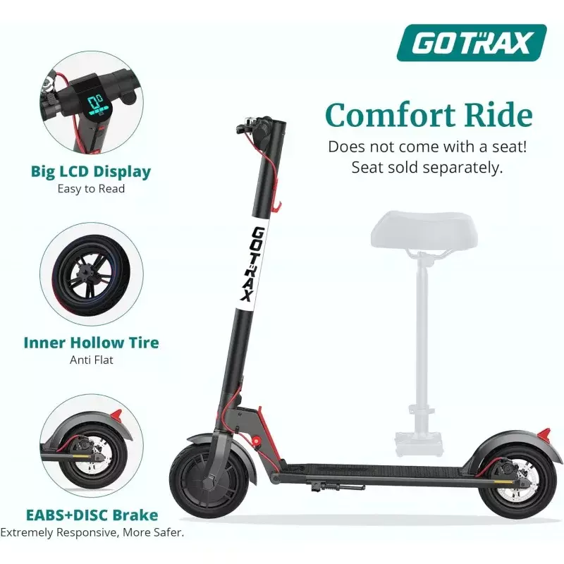 Gotrax GXL V2 Series Electric Scooter for Adults, 8.5"/10" Solid Tire, Max 12/16/28mile Range, 15.5/20mph Power by 250W/300W/500