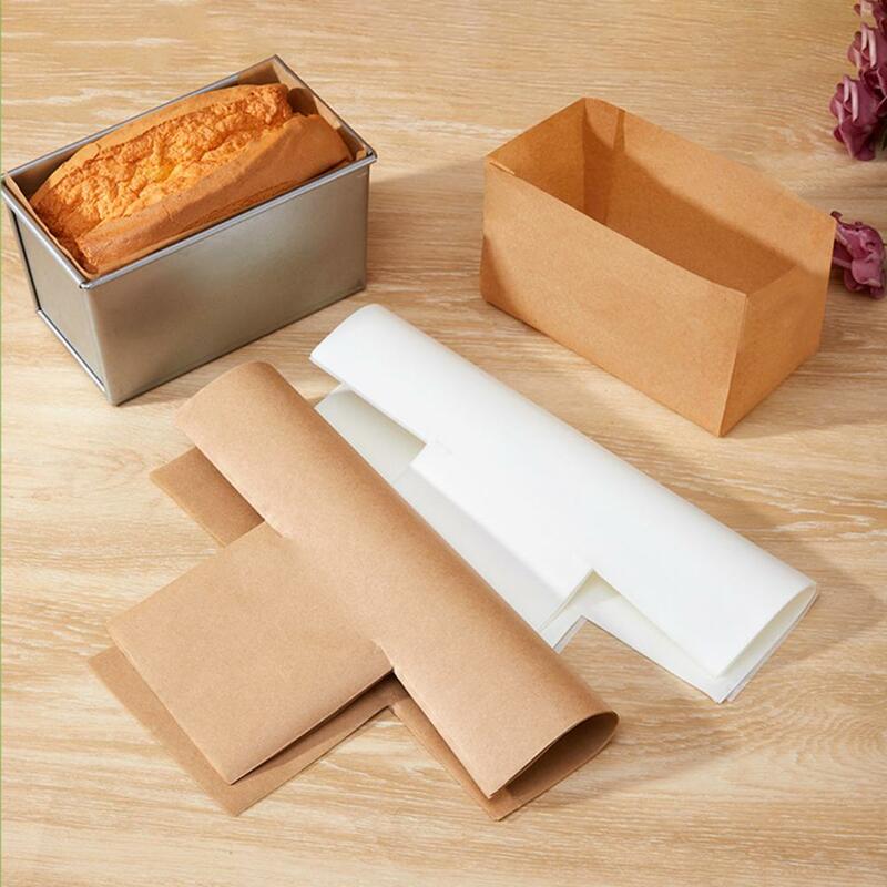 50Pcs Baking Paper Non-Stick Greasproof Paper Loaf Mold Food-grade Cake Bread Baking Pad Bakery Pastry Oil-proof Bread Pad